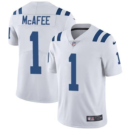 Nike Colts #1 Pat McAfee White Men's Stitched NFL Vapor Untouchable Limited Jersey